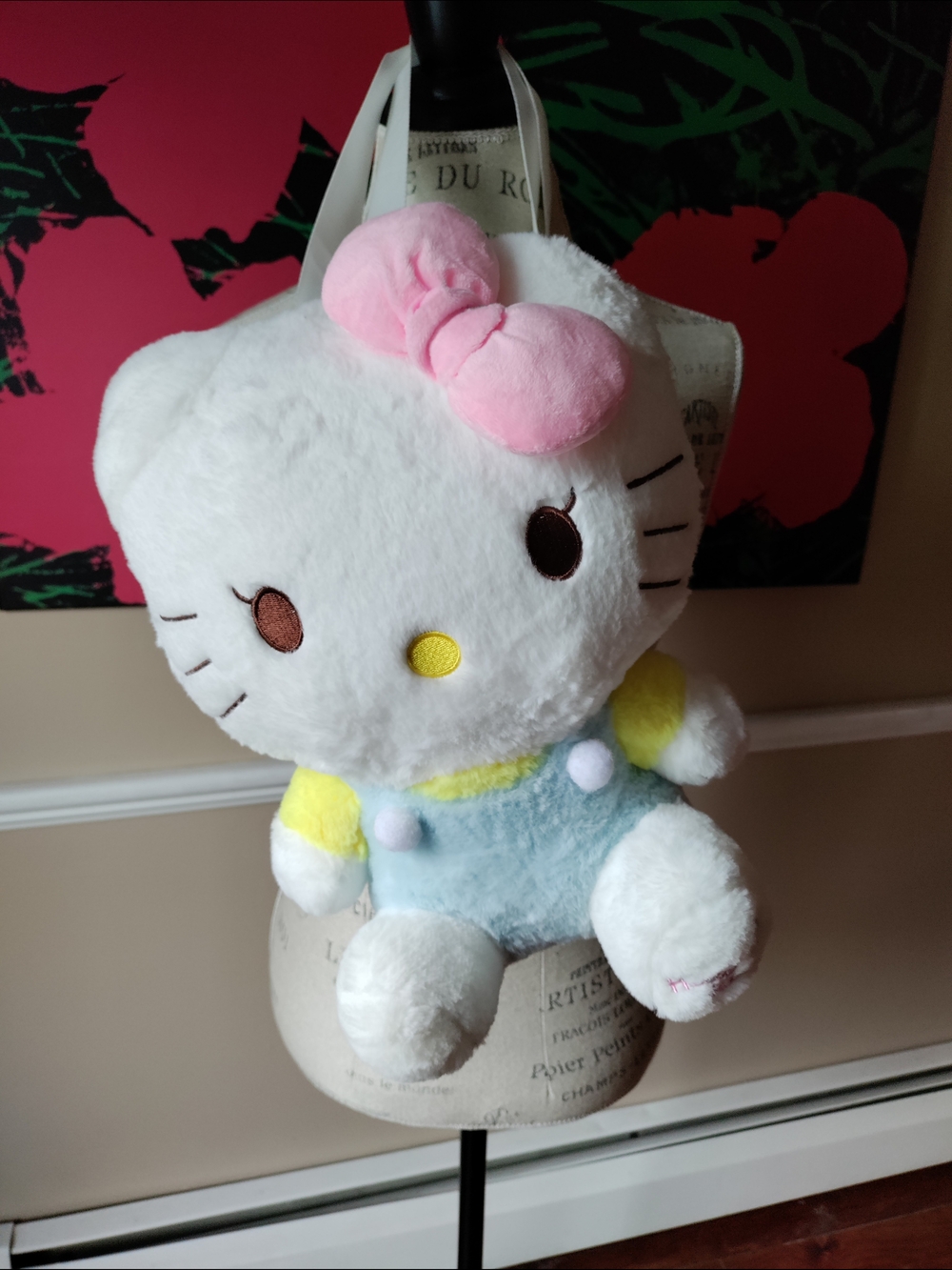 NWOT Hello Kitty Plush Bag in White, Pink, Yellow & Light Blue